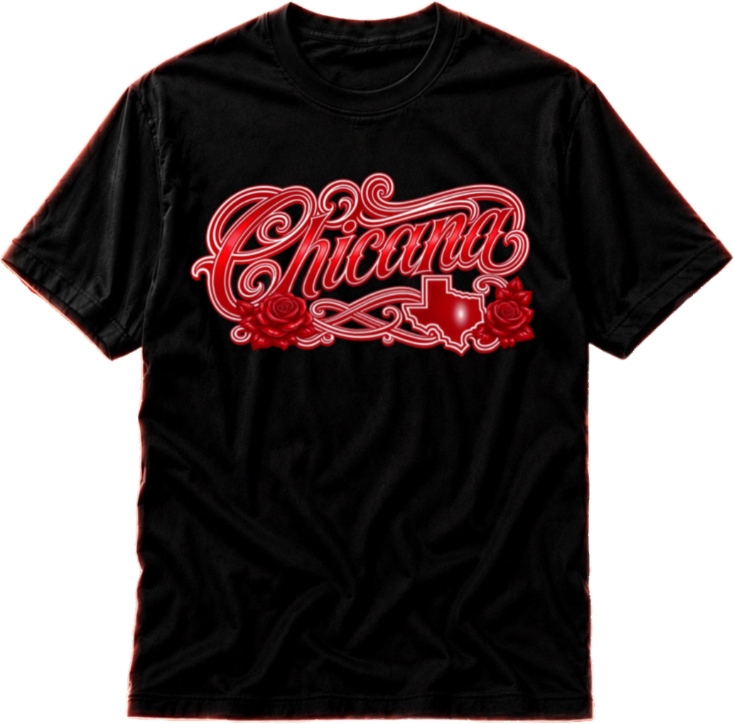 Chicana Red Turn Head State Tee