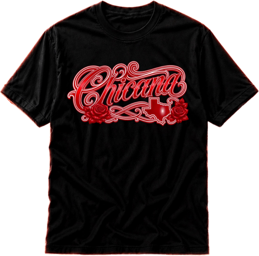 Chicana Red Turn Head State Tee