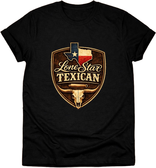 Texican Longhorn Badge Tee